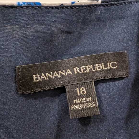 Banana Republic Navy Floral Asymmetrical Dress - Picture 6 of 7